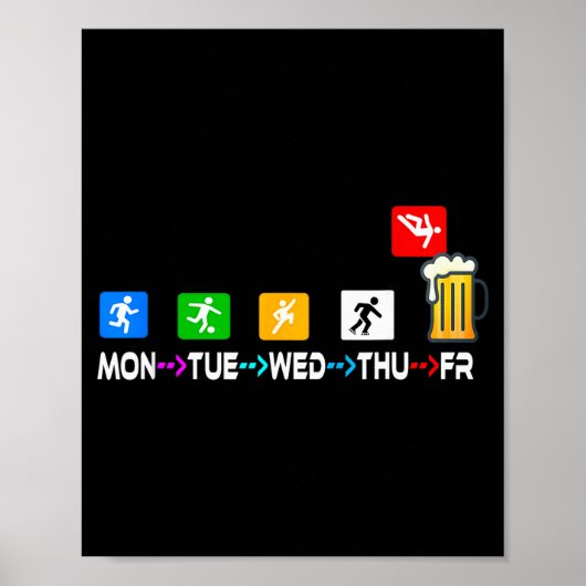 Grappige ontwerp spreuken week eindelijk vrijdag w poster (Voorkant)