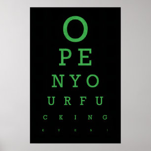 Grappige Oogtest Kunstprint Politieke Slogan Poste Poster