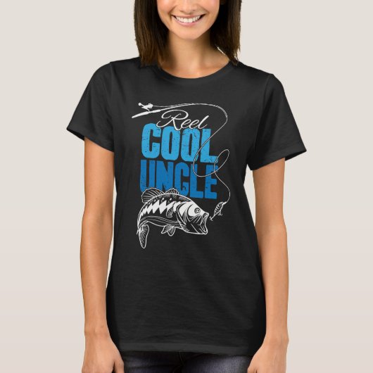 Grappige Oom met Vissen Echt Cool T-shirt (Voorkant)