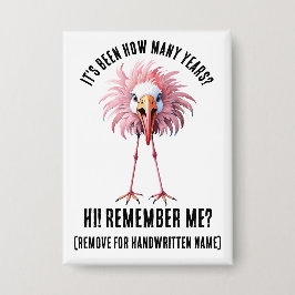 Grappige op maat gemaakte flamingo zwermen schokke button