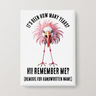 Grappige op maat gemaakte flamingo zwermen schokke button