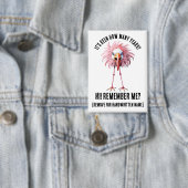 Grappige op maat gemaakte flamingo zwermen schokke button (Insitu)