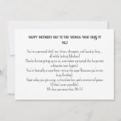 Grappige op maat gemaakte Moederdag kaart (Achterkant)