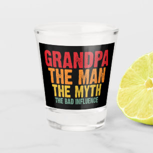 grappige opa man mythe legende shot glas