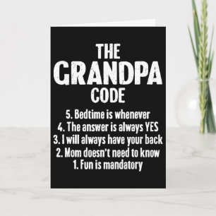 Grappige opa-memes voor Vaderdag The Grandpa Co Kaart