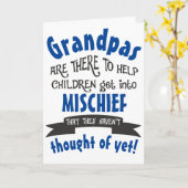 Grappige opa Mischief verjaardag Kaart (Gele Bloem)