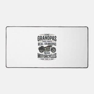 Grappige Opa Motorfiets Slaap Vintage Vector Ontwe Bureaumat