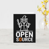 Grappige open source foutenwizard die minimalistis kaart (Gele Bloem)