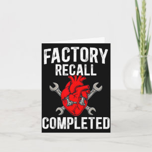 Grappige openhartoperatie voor fabrieksherroeping kaart