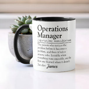Grappige Operations Manager Woordenboek Definitie Mok