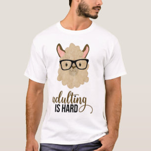 Grappige Opgegroeid zijn is Moeilijk Hipster Lama T-shirt
