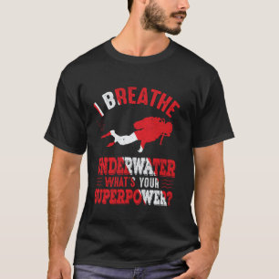 Grappige Opgelapte Duikvlag Grappige Spreuk Zeg T-shirt