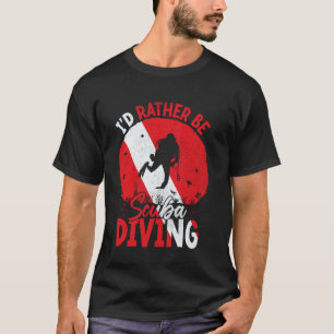 Grappige Opgelapte Duikvlag Grappige Spreuk Zeggen T-shirt