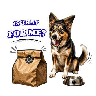 Grappige Opgewonden Hond Die Op Eten Wacht – Is Da Tri-Blend Shirt