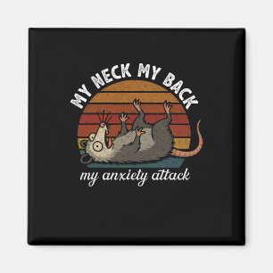 Grappige Opossum Angst Mijn Nek Mijn Ck Mijn Angst Magneet