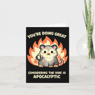 Grappige opossum kawaii geestelijke gezondheid apo kaart
