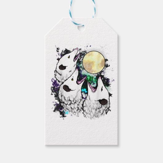 Grappige Opossum Sticker | Schattige Schreeuwende  Cadeaulabel (Voorkant)