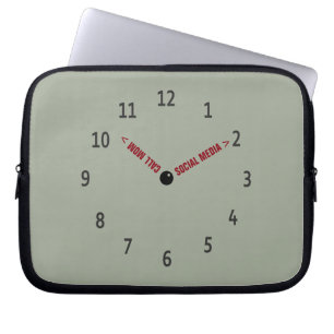 Grappige oproep mam denkbeeldige klok laptop sleeve