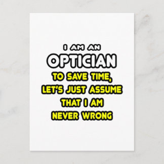 Grappige Optician T-shirts en geschenken Briefkaart