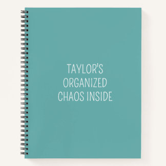 Grappige organisatie Quote to do lijst Blauwgroen Notitieboek