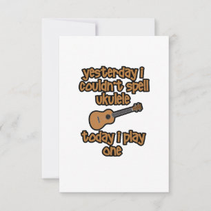 Grappige Originele Ukulele Bedankkaart