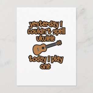 Grappige Originele Ukulele Briefkaart
