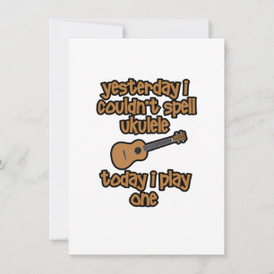 Grappige Originele Ukulele Notitiekaartje