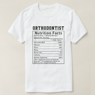 Grappige Orthodontist Voedingsfeiten Tandartsprakt T-shirt