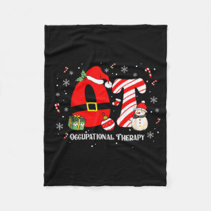 Grappige Ot Verpleegster Ergotherapie Kerstman Ker Fleece Deken