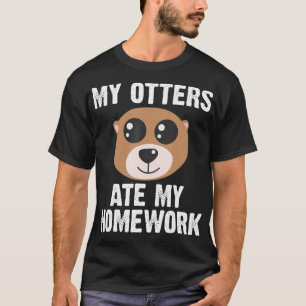 grappige otter Animal Art voor kinderen van vandaa T-shirt