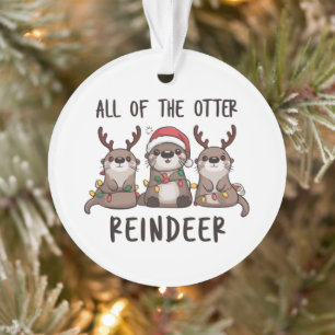 Grappige Otter Rendier Kerst Dier Allemaal  Ornament