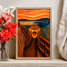 Grappige Otter Schreeuw Geïnspireerde Poster