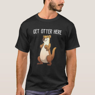 Grappige otter voor mannen vrouwen rivier euraziat t-shirt