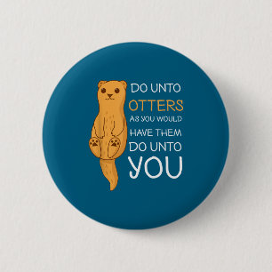 Grappige Otters Zee Otter Ronde Button 5,7 Cm