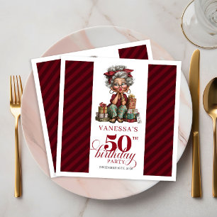 Grappige Oude Dame 50e Verjaardagsfeest Papieren S Servet