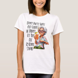Grappige oude dame t-shirt