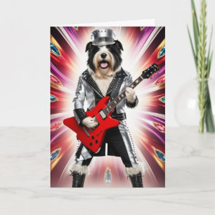 Grappige Oude Engelse Herdershond Rockster Kaart