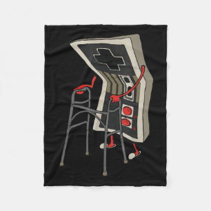 Grappige Oude Gamer Gamen Retro 80s 90s Videogame  Fleece Deken