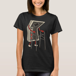 Grappige Oude Gamer Gamen Retro 80s 90s Videogame T-shirt