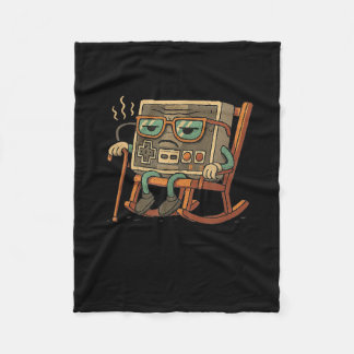 Grappige oude Gamer Gaming Retro jaren 90 videogam Fleece Deken