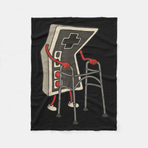 Grappige oude Gamer Gaming Retro jaren 90 videogam Fleece Deken
