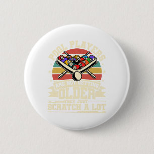 Grappige Oude Mannen Vrouwen 8 Ball Biljart Pool S Ronde Button 5,7 Cm