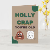 grappige oude mannen / vrouwen wc - humor verjaard kaart (Gele Bloem)