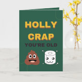grappige oude mannen / vrouwen wc - humor verjaard kaart (Gele Bloem)