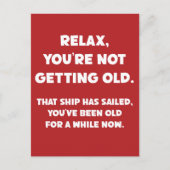 Grappige oude mensen grappen dat je al een tijdje briefkaart (Voorkant)