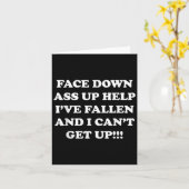 Grappige oude mensen met het gezicht naar beneden  kaart (Gele Bloem)