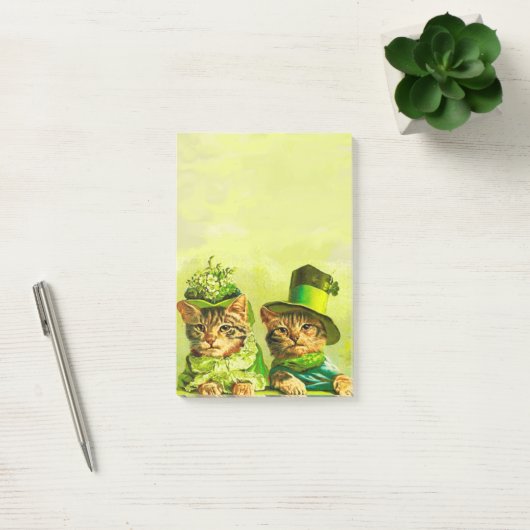 GRAPPIGE OUDE MODE ST.PATRICK'S DAG KATTEN POST-IT® NOTES (Kantoor)