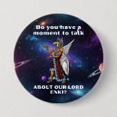 Grappige oude ufo annunaki alien ronde button 7,6 cm (Voorkant)