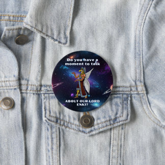 Grappige oude ufo annunaki alien ronde button 7,6 cm