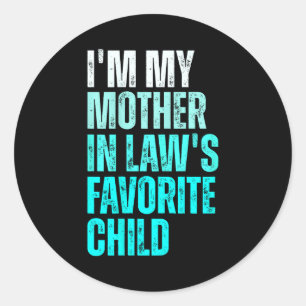 Grappige ouder mannen vrouwen ik ben mijn schoonmo ronde sticker